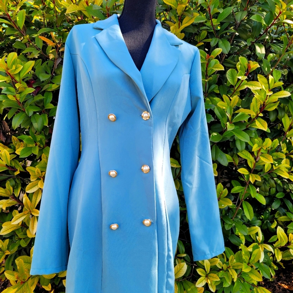 Baby Blue Blazer Dress